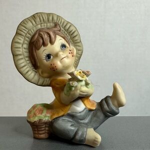 Ceramic Farm Boy Figurine
